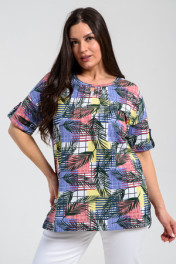 тропические листья с сиреневым