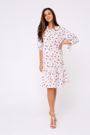 белый/цветы