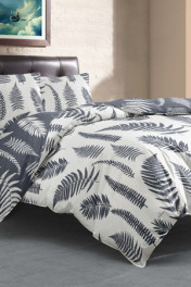 серый папоротник на белом