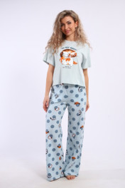 бирюза/котята-горошки