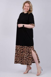черный/леопард на бежевом