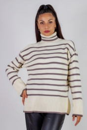 молочный+коричневая полоса