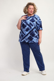 Синий, ромбы