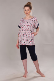 темно-синий в горох