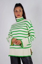 молочный+зеленая полоса