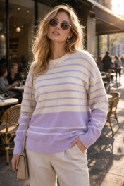 молочный + сиреневый