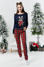 заяц в шарфе+черная клетка