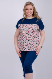 синий/бежевый