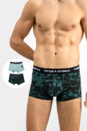 разводы на зеленом+серо-голубой