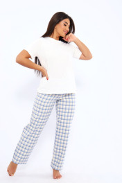 бежевый/голубой