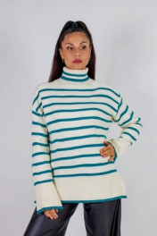 молочный+бирюзовая полоса