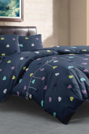 сердечки на синем