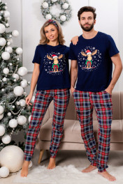 темно-синий/зеленая клетка