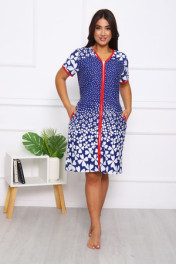 Синий, ромашки, красный