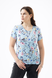 голубой,цветы