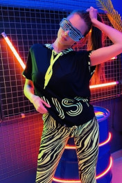 черный+салатовый