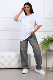 белый с белым сердцем