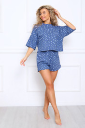 сердечки на синем