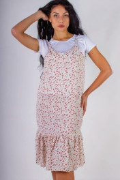 молочный+ бордовые цветы