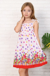 цветочки на красном