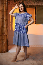 полоса горох джинс