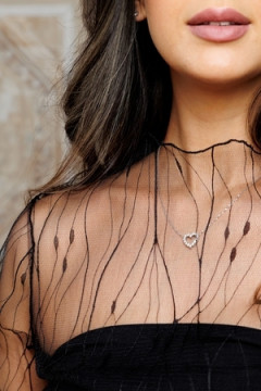 Лонгслив с топом сетка 366-1BLK