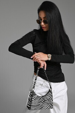 Лонгслив с драпировкой