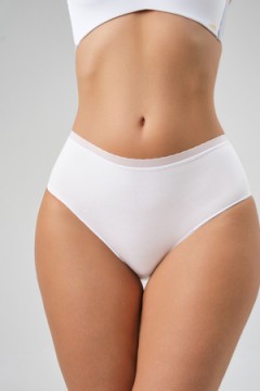 Трусы OIRO 0117 женские хлопковые черный/белый/бежевый 44-60 3 шт