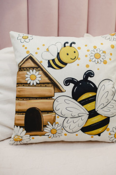 Наволочка декоративная декоративная 2шт рогожка Гном и Цветок