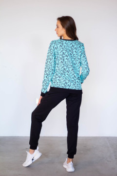 Костюм с брюками Сердца ментол