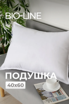 Подушка для сна 40х60 PSE40, хлопок, наполнитель полиэфирное волокно