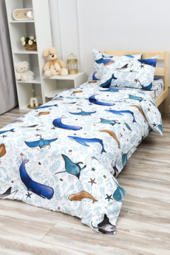 Пододеяльник 145х215 рис. Киты 1, 5 сп