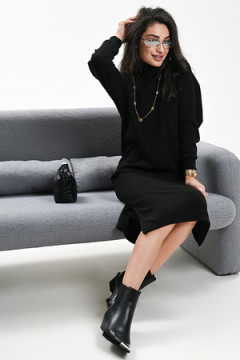 Платье теплое в рубчик