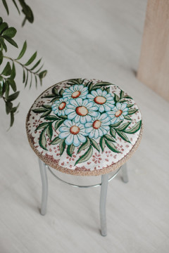 Подушка для мебели Сидушка на табурет круглая