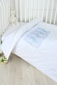 Пододеяльник белый с шитьем на выписку ПОД-ВЫШ