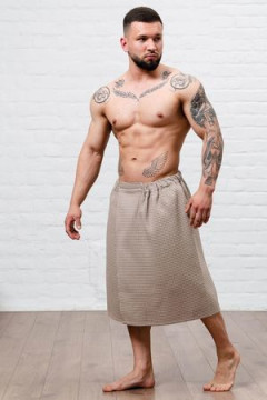 Полотенце для бани и сауны вафельное на липучке