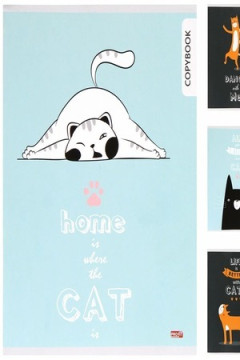 Тетрадь КЛЕТКА 96л. ПОТЕШНЫЕ КОТИКИ (96-7909)