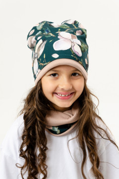 Комплект шапка и шарф Орхидея Темная