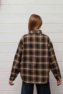 Рубашка подростковая коричневая