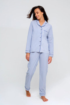 Костюм с брюками с брюками и рубашкой 340BLU