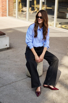 Рубашка оверсайз в полоску хлопковая