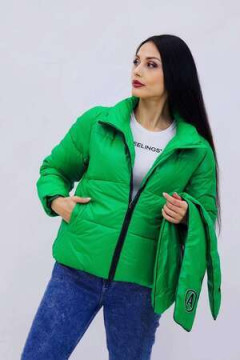 Куртка весна осень +дутый шарф-косынка 8193