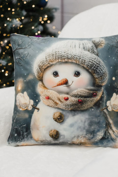 Наволочка декоративная новогодняя 2 шт 3D эффект велюр