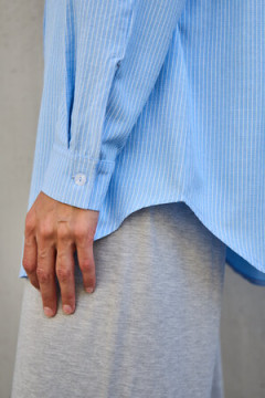 Рубашка оверсайз в полоску хлопковая