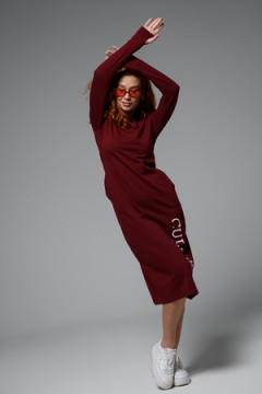 8520 Платье с капюшоном