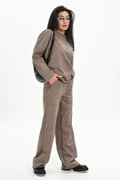 Брюки из мягкой эко замши