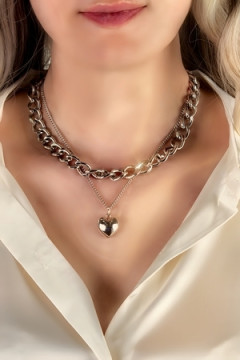 Колье Сердце двустороннее + Подарок