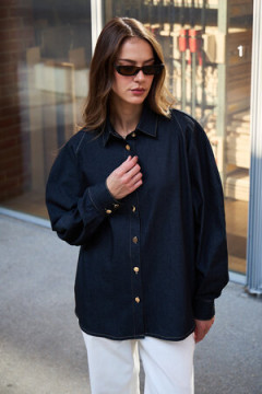 Рубашка джинсовая оверсайз