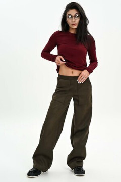 Брюки из мягкой эко замши