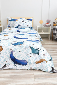Пододеяльник 145х215 рис. Киты 1, 5 сп